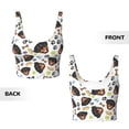 thumbnail image 5 of Haiem Rottweiler Pattern Womens Sports Bra - U Neck Padded Low Impact Yoga Bra Workout Crop Top Gym Moisture-Wicking Workout Vest -Small, 5 of 9