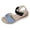 Sky Blue, variant on Rokment Women's Beach Platform Wedge Dressy Sandals Comfortable Breathable Color Block Linen Elastic Ankle Strap Espadrilles Walking Sandals Casual Chunky High Heel Dress Summer Shoes Beige Size 6.5