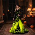thumbnail image 3 of XinghaiYIDE Witch Dress for Women,Halloween Vampire Treehouse Thorns Witches Gothic Maxi Mesh Dresses, 3 of 5