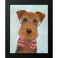 thumbnail image 2 of Fab Funky 15x18 Black Modern Framed Museum Art Print Titled - Airedale with Glasses and Bow Tie, 2 of 5