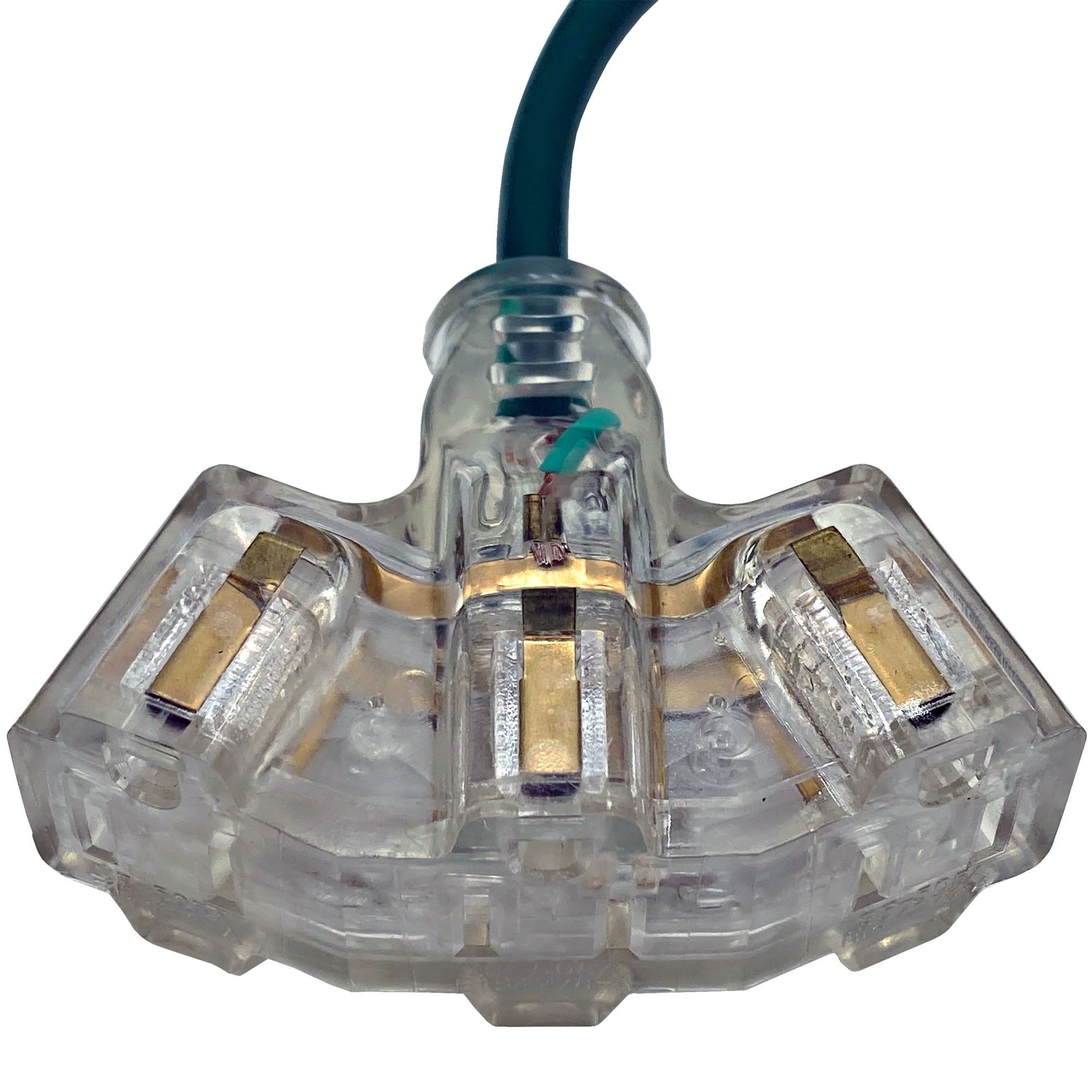 13 Amp 125 Volt Rainproof Triple Tap In-Line GFCI w/ Right Angle Plug