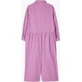thumbnail image 3 of PPKOOD Women's Casual Plaid Jumpsuit Loose Wide Leg Long Sleeve Jumpsuit Button-up Jumpsuit Pants, 3 of 4