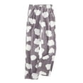 thumbnail image 2 of Oksale Fuzzy Fleece Pajama Pants for Woemn with Pockets Cute Cloud Graphic Winter Loungewear Plus Size Thicken Thermal Fashion Sleepwear for Home Gray S, 2 of 8