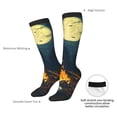 thumbnail image 4 of Xecao Moonlit Skeleton Campfire Print Compression Socks for Both Men And Women for Running, Travel, Flight, Nurse, 4 of 6