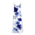 thumbnail image 5 of TaTaai Womens Stylish Printed Round Neck Spaghetti Strap Maxi Dress Casual All-Match Soft Comfortable Breathable Daily Party Wear Gift, 5 of 5