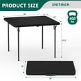 thumbnail image 3 of WLLJOY 36in Square Folding Table, Portable Plastic Table with Handle Suitable for Party and Parties Backyard Events, White, 3 of 9