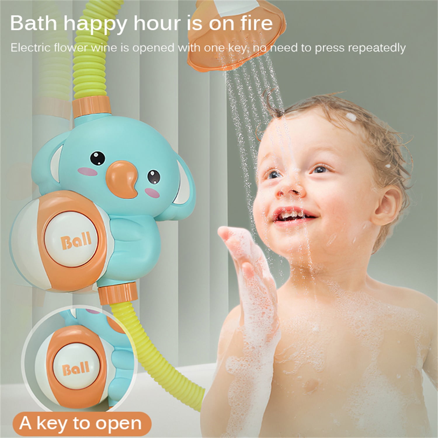 Cute Baby Bath Toy, Shower Head Tub Toy, Electric Automatic Water Spray Toy, Gift for Boys Girls Cute Baby Bath Toy, Shower Head Tub Toy, Electric Automatic Water Spray Toy, Gift for Boys Girls