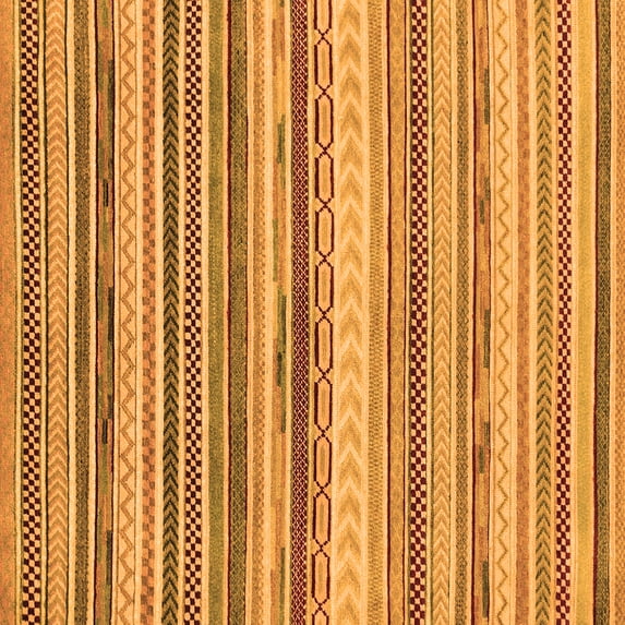Ahgly Company Indoor Square Southwestern Orange Country Area Rugs, 7' Square