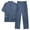 Blue, variant on KyCheLot Men's 2 Piece Pajama Sets Comfy Loose Button down Short Sleeve Shirts and Elastic Waist Pants