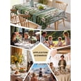 thumbnail image 5 of Teal Spring Floral Table Cloth, Summer Butterfly Farmhouse Waterproof Tablecloth for Rectangle Tables, Reusable Washable Fabric Table Cover for Restaurant Kitchen Dining Tables 60"x102", 5 of 6