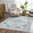 thumbnail image 5 of Hauteloom Liverpool Living Room, Bedroom Area Rug - Traditional - Medium Gray, Light Gray, Navy - 5'3" x 7', 5 of 12