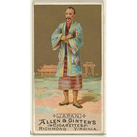 Japan from the Natives in Costume series (N16) for Allen & Ginter Cigarettes Brands Poster Print (18 x