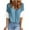 Light Blue, variant on RYRJJ Womens Summer Tops Fashion Half Sleeve Waffle Knit Shirts Casual V Neck Colorblock Patchwork Blouses(Green,XXL)