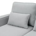 thumbnail image 7 of Royard Oaktree Sofa Couch with Armrest Pockets and 4 Pillows, Comfy 4-seater Sofa with Thick Cushions, Minimalist Style Linen Fabric Couches for Living Room, Apartment, Office, Light Grey, 7 of 7
