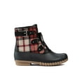 thumbnail image 3 of BARETRAPS Womens Black Plaid D-Rings Comfort Breathable Button Accent Water Resistant Fahn Round Toe Block Heel Lace-Up Duck Boots 7 M, 3 of 4