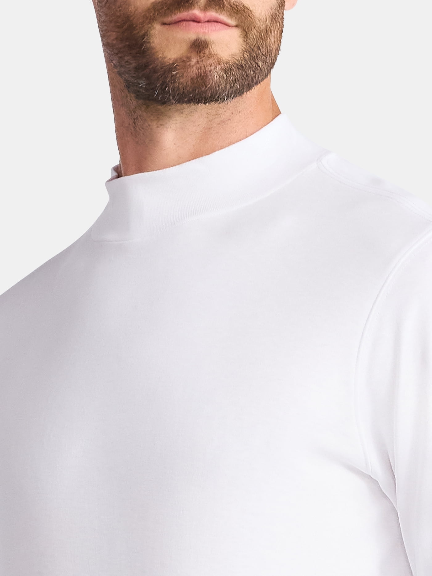 George Men's Mock Neck Pullover with Long Sleeves, Sizes S-3XL