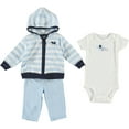 thumbnail image 4 of Carter's 3 Pc Cardigan Set - Blue Stripe Elephant- 3 Months, 4 of 4