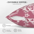 thumbnail image 5 of Square Throw Pillow Covers with Core, Hand Painted Pink Roses Pillows for Sofa Beds, 18"x18", 5 of 9