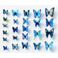thumbnail image 2 of U-Shark®  3D Butterfly Wall Decor, 48Pcs 3 Sizes 4 Colors, Removable Wall Stickers Butterfly Wall Decals for Party Decoration Kids Bedroom Wallpapers Decor Poster, 2 of 7