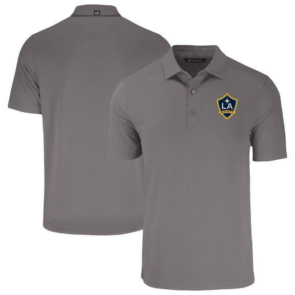 Men's-Cutter & Buck  Gray LA Galaxy Big & Tall Forge Eco Stretch Recycled Polo