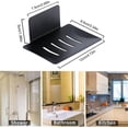 thumbnail image 5 of Wall Mounted Soap Dish, Self Adhesive Stainless Steel Shower Soap Dish, Bathroom Kitchen Soap Dish (Silver, Black), 5 of 5
