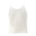 thumbnail image 3 of Ropa Playa Ocean Pacific para Mujer Blusa Corta Tejida Sin Manga Cuello V Blanco Talla CH, 3 of 4