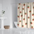 thumbnail image 2 of Strawberry and Dot Beige Pattern Modern Waterproof Shower Curtain Set with 12 Hooks, Washable Decorative Bathroom Shower Curtain, 2 of 6