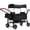 Black, variant on iRerts Wagon Stroller for 2 Kids, Foldable 2-Seater Stroller Wagon with Canopy, 5-Point Harness, Adjustable Height Push/Pull Handle, 8" All-Terrain PU Wheels, 97L Large Capacity, Black