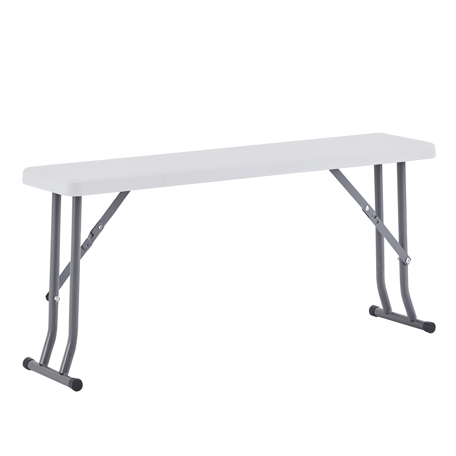 3 Piece Folding Table with Benches, 3.7 Feet Portable Picnic Table Set, Heat Resistant Waterproof Outdoor Dining Table Set, Folding Side Table Set, Table and Bench Set for Party White - image 5 of 7