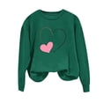 thumbnail image 4 of 2026 Womens Cute Valentines Outfits Long Sleeve Love Heart Graphic Sweatshirts Pullover Valentine's Crewneck Sweatshirt, 4 of 4