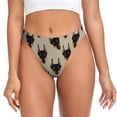 thumbnail image 1 of Balery Cute Black Dog Tangas de Algodón para Mujer con Estampado – Ropa Interior Sexy, Transpirable, G-string-4X-Large, 1 of 6