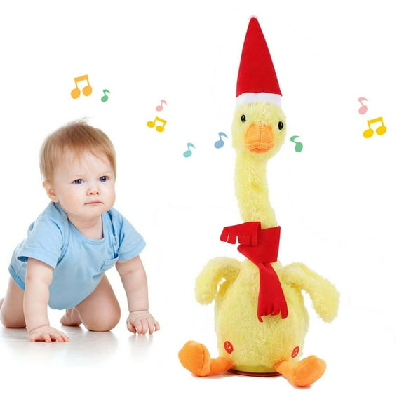Interactive Talking Duckling Toy that Dances and Mimics Speech, Animated Singing Pet with Twisting Movements for Kids Entertainment - Yellow