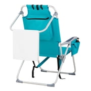 Folding Backpack Beach Chair, High Back Beach Chairs for Adults,Lightweight Portable Camping Chair,Backpack Beach Chair
