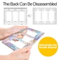 thumbnail image 4 of Yayeee Rocker Switch Wall Plate 3-Gang 6.5"x4.6" Home Decorative Outlet Cover, Elegant Marble Pattern, 4 of 6