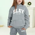 thumbnail image 2 of RTKFRFLM Girls Outfits Set Winter Fleece Hoodie And Joggers Comfy Casual Kids Clothes With Stylish Print Toddler Teen Fall Winter Clothes Clothing Sets,Size 8-9 Years, 2 of 4