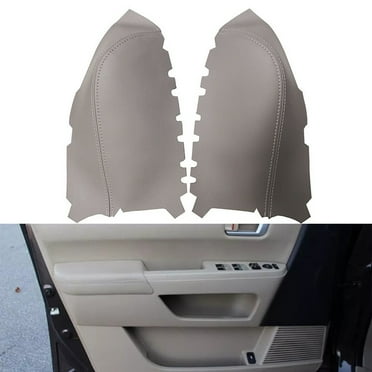 For Honda For Pilot 2009-2015 Leather Front Door Panels Armrest Cover 2pcs Gray