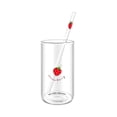 thumbnail image 1 of Vaso de cristal con forma de fresa, transparente, 400 ml, reutilizable Estilo B, 1 of 9