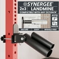 thumbnail image 2 of Synergee Landmine Attachment for 2x3 Power and Squat Racks. Fits Racks with 1" and 5/8" Holes. Rotational Landmine Trainer for Presses, Rows & Core Training. Works with 1" & 2" Barbells., 2 of 6