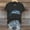 Black-A, variant on Women's Trendy Dolphin Denim Graphic Print Crew Neck Short Sleeve Top - Casual Daily Wear Fashion T-Shirt White 2XL