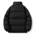 thumbnail image 4 of Parka Women Women's Down Jackets & Parkas Outerwear Women's Zip-Front A-Line Parka Puffer Coat Women's Fall and Winter Zipper Open and Double Side Pockets Thick Warm Hooded Casual Padded Jacket, 4 of 6