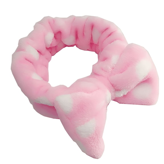 TUWAFE Facial Dot Headband Women Girls Spa Microfiber Cute Turban Bowknot Bow Skincare