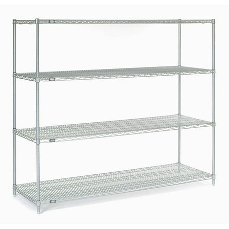 Global Industrial 24726C Nexel Chrome Wire Shelving, 72 x 24 x 63 in.