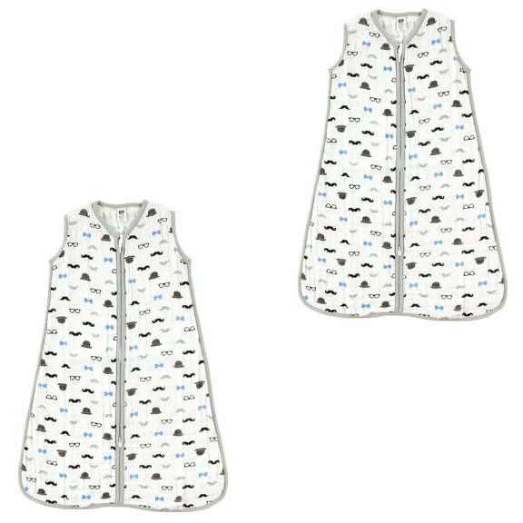 Hudson Baby Boy and Girl Muslin Sleeping Bag 2 Pack, Gentleman, 12-18 Months