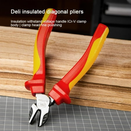 

Insulated Long Nose Pliers - Labor-Saving Wire Pliers With Insulated Handle Can Withstand Voltage 1000V Wire Cutter Hand Tools For Electrician