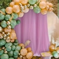 thumbnail image 4 of Tulle Backdrop Curtains for Wedding Decor - Sheer Voile Fabric Drapes for Photo Background, Baby Shower, Birthday Party, and Bridal Ceremony Decorations (Pink,29.5"x84.6"), 4 of 5