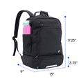 thumbnail image 3 of J World Unisex Packmate 2 in 1 Backpack With Built-in Lunch Bag, Black, 3 of 8