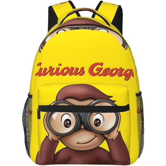 Curious George Backpack Lightweight School Travel Multifunctional Unisex Celebration Anime Character