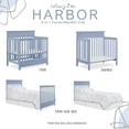 thumbnail image 5 of Dream On Me Harbor 4-in-1 Convertible Mini Crib, Dusty Blue, 5 of 13