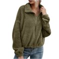 thumbnail image 1 of Moda mujer invierno cálido sólido invierno alargado felpa manga larga prendas de vestir Fridja  fksj4954, 1 of 5