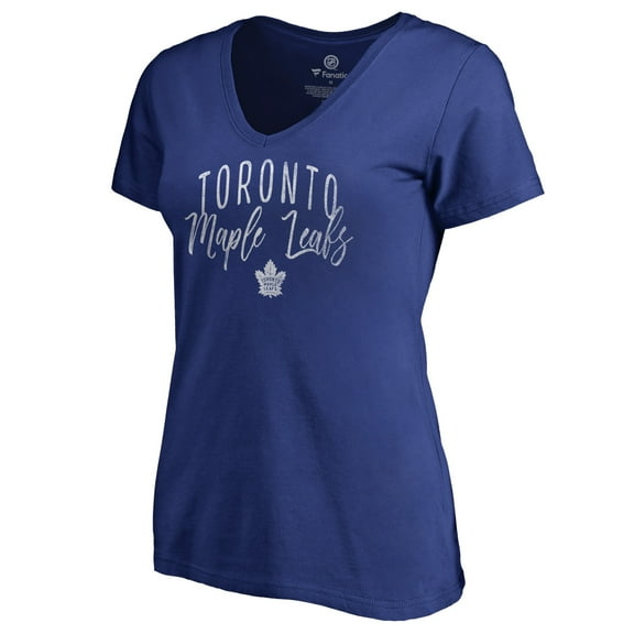 Women's Blue Toronto Maple Leafs Graceful V-Neck T-Shirt